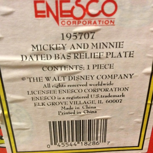 Mickey And Minnie Mouse Vintage Christmas Plate 1996 - Picture 7 of 7